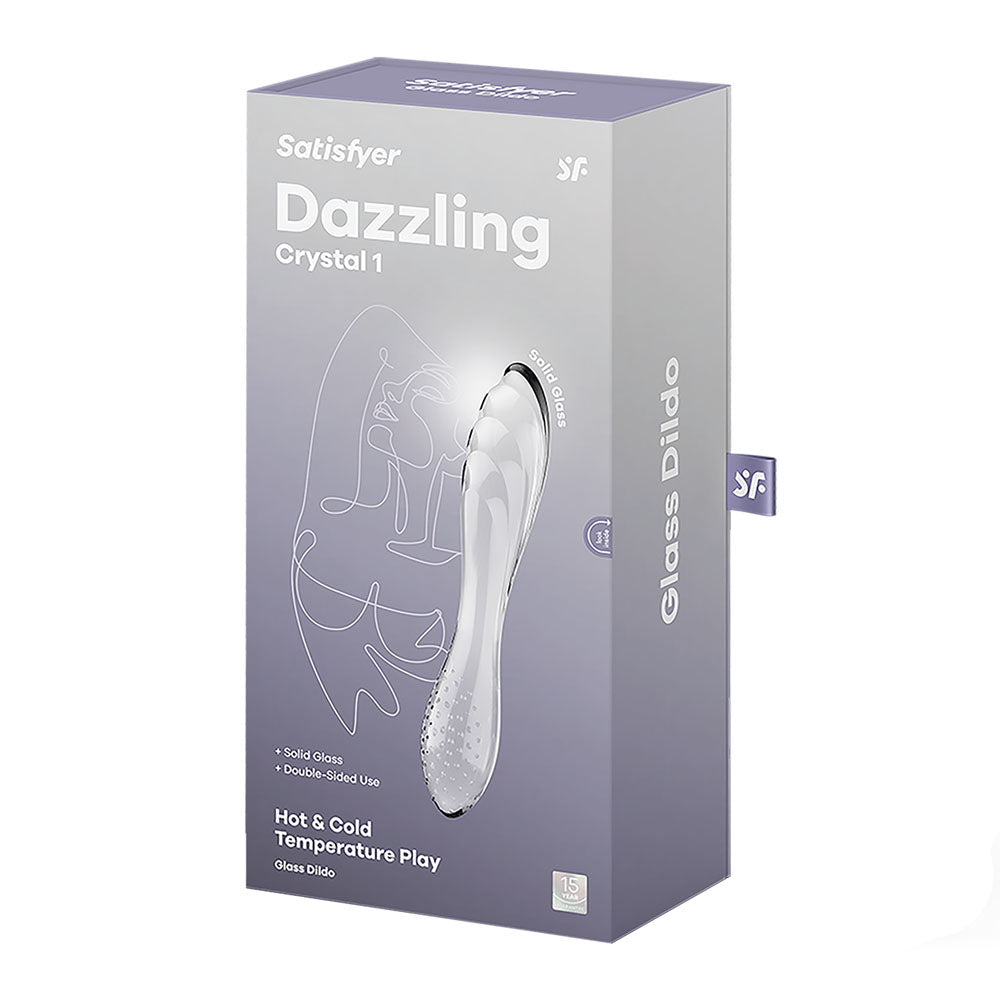 Satisfyer Dazzling Crystal 1 - Clear Glass Dildo