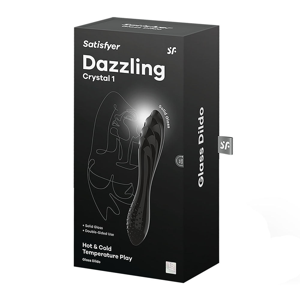 Satisfyer Dazzling Crystal 1 - Glass Dildo - Black