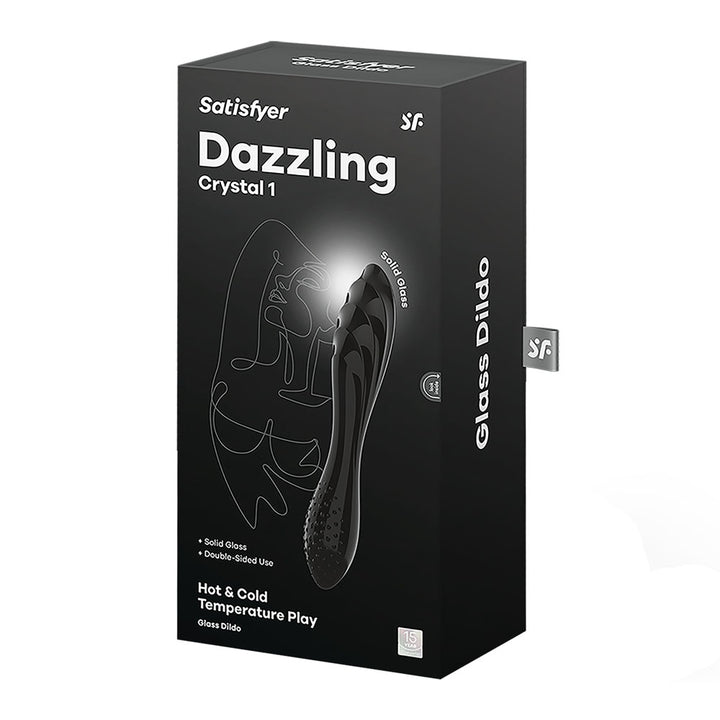 Satisfyer Dazzling Crystal 1 - Glass Dildo - Black