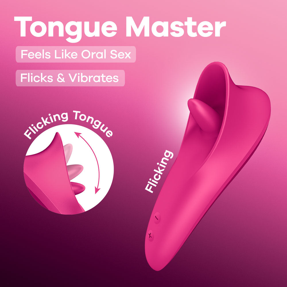 Satisfyer Tongue Master - Flicking Clitoral Stimulator - Pink