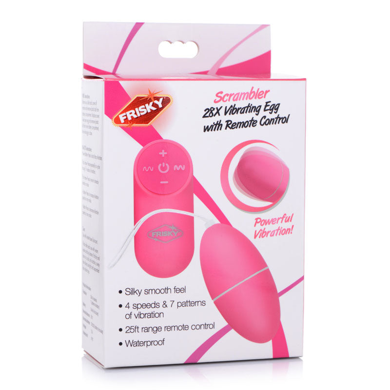Frisky Scrambler Vibrating Egg with Wireless Remote - Pink