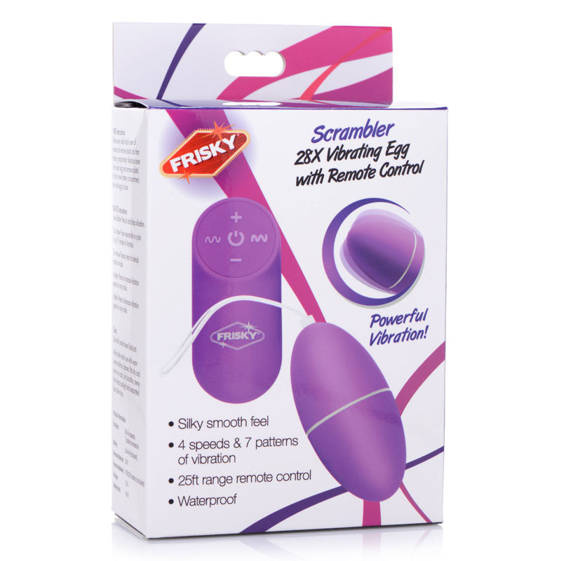 Frisky Scrambler Vibrating Egg with Wireless Remote - Purple