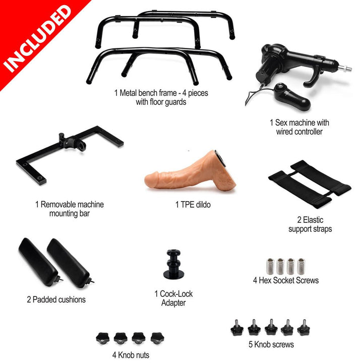 LoveBotz Bangin Bench Deluxe with Sex Machine