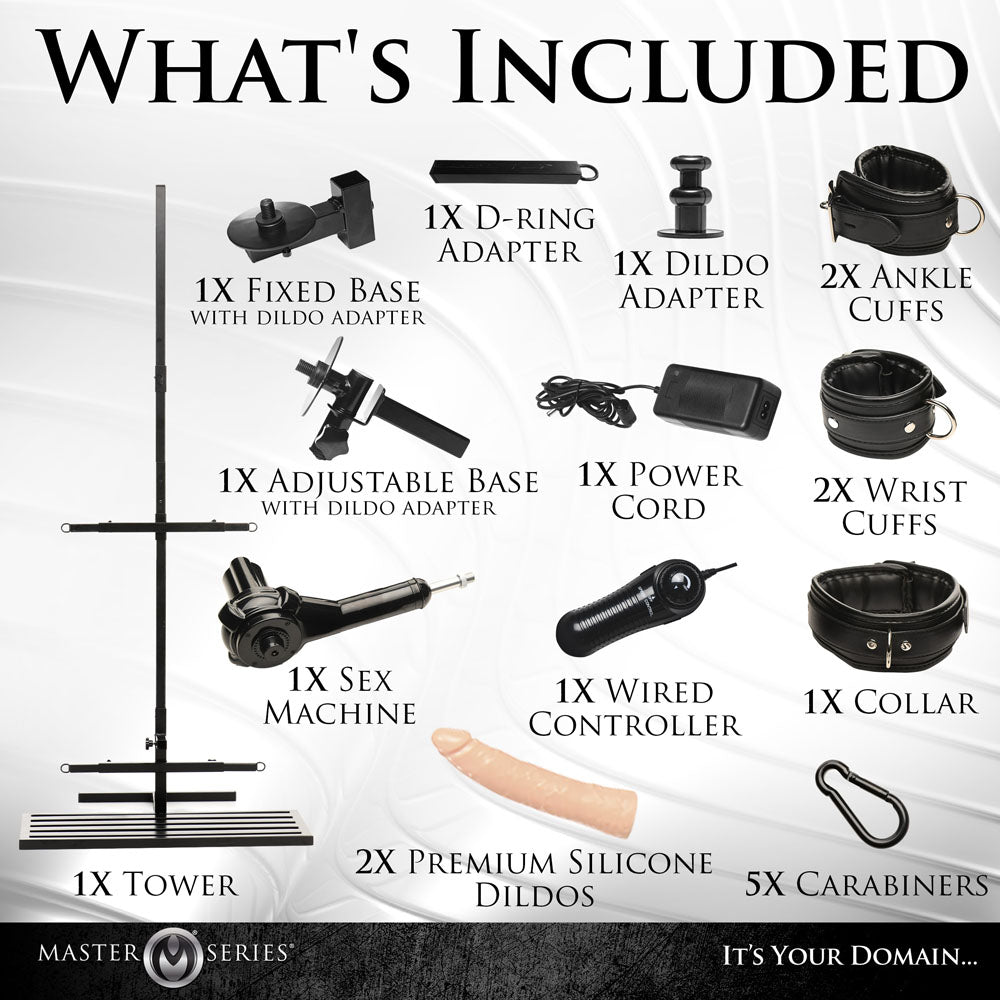 Master Series Ultimate Enforcer - Forced Orgasm Tower with Sex Machine