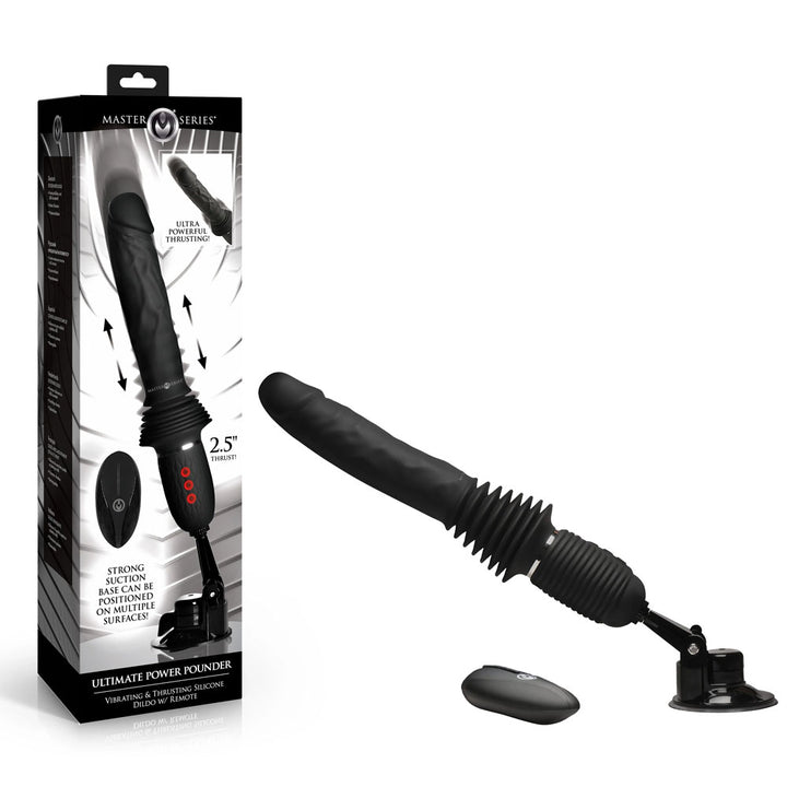 Master Series Ultimate Power Pounder Thrusting Vibrator - Black