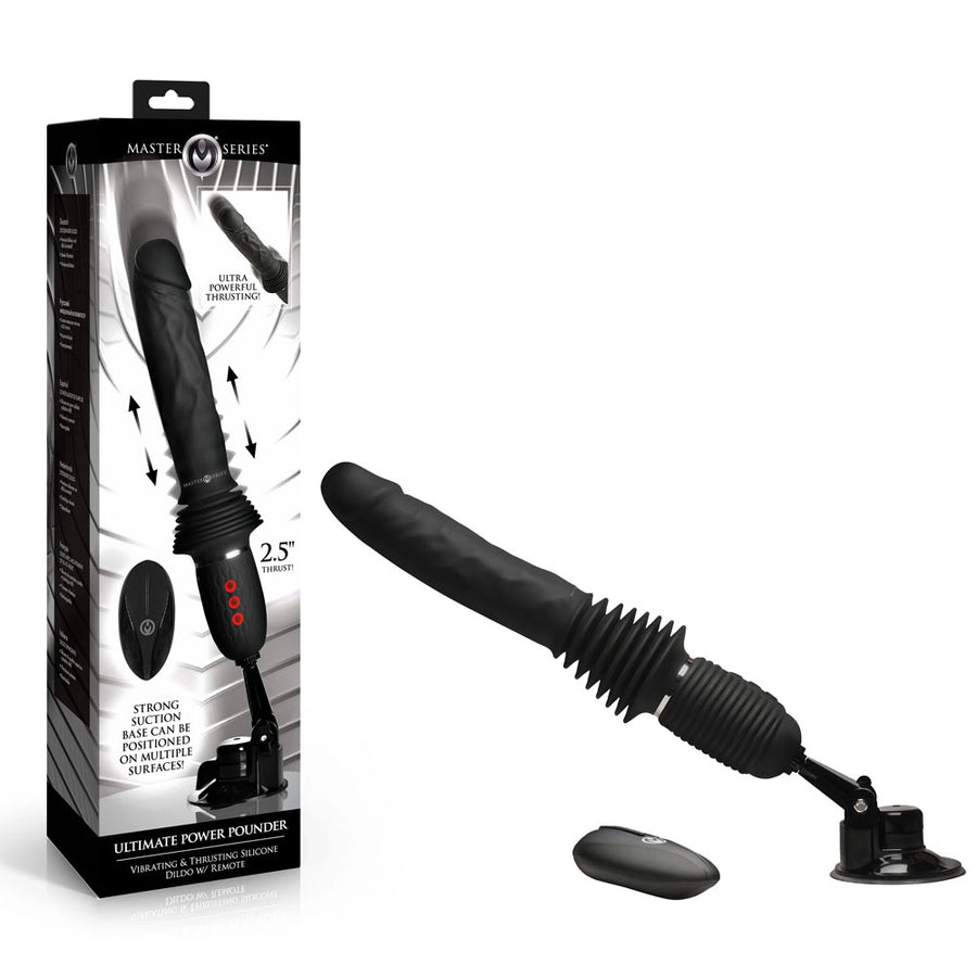 Master Series Ultimate Power Pounder Thrusting Vibrator - Black