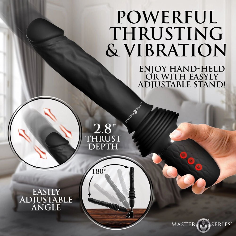 Master Series Ultimate Power Pounder Thrusting Vibrator - Black