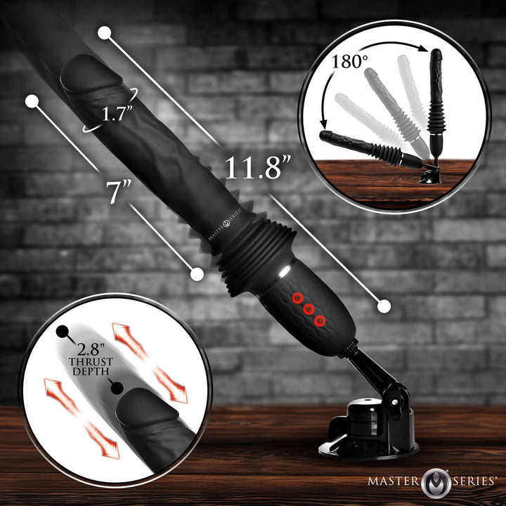 Master Series Ultimate Power Pounder Thrusting Vibrator - Black