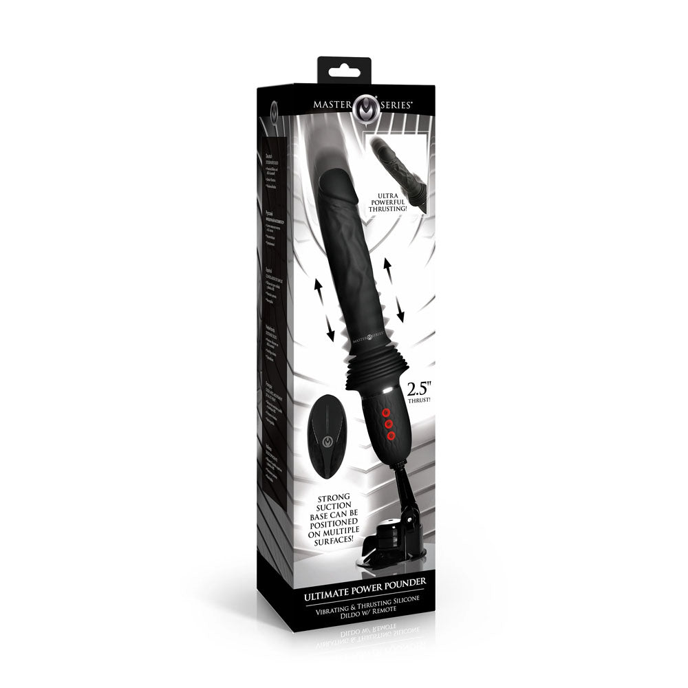 Master Series Ultimate Power Pounder Thrusting Vibrator - Black