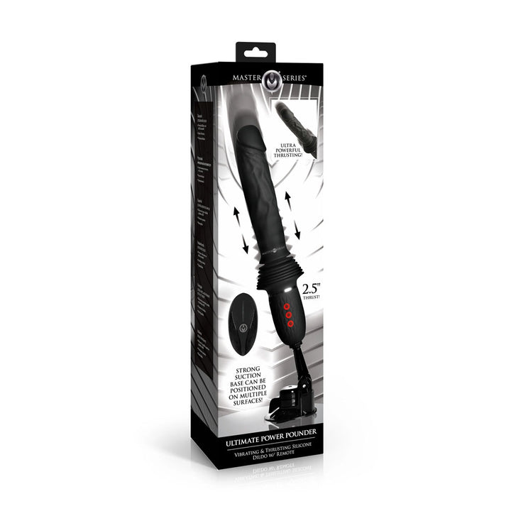 Master Series Ultimate Power Pounder Thrusting Vibrator - Black