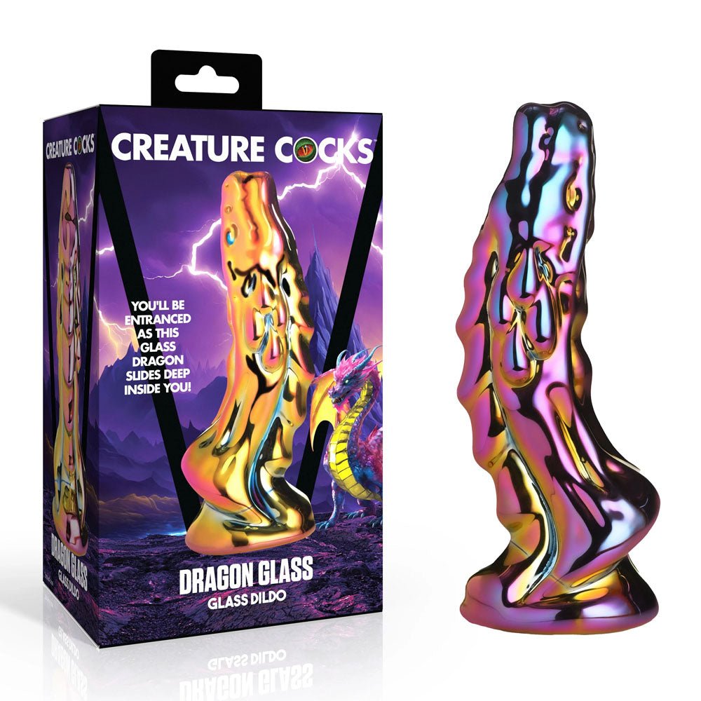 Creature Cocks Dragon Glass Fantasy Dildo - Coloured