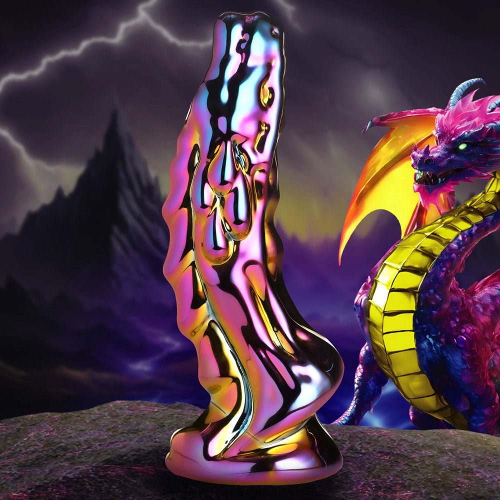 Creature Cocks Dragon Glass Fantasy Dildo - Coloured