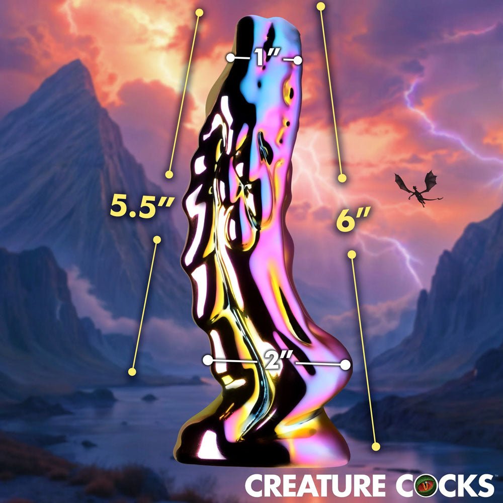 Creature Cocks Dragon Glass Fantasy Dildo - Coloured
