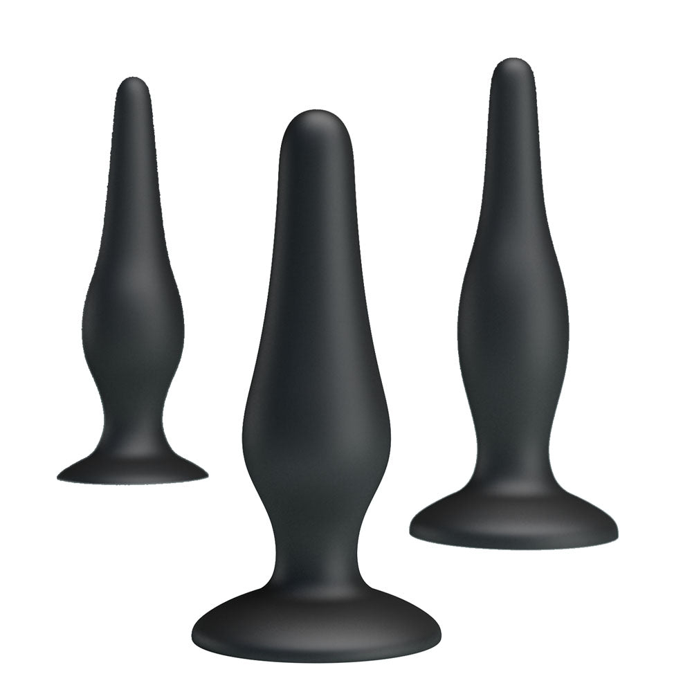 Party Up Jerry Butt Plug Set - Black