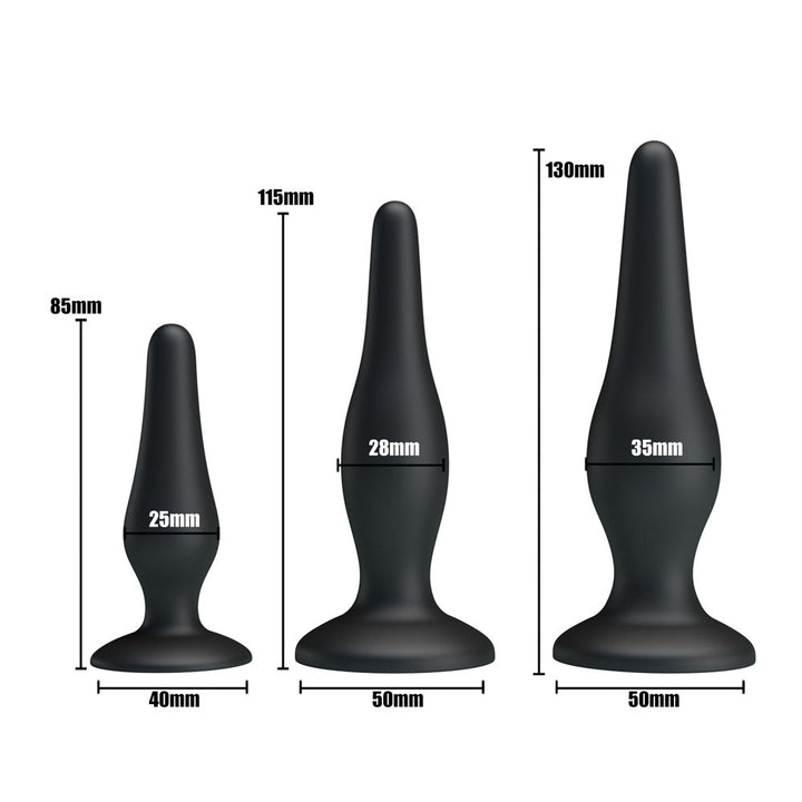 Party Up Jerry Butt Plug Set - Black