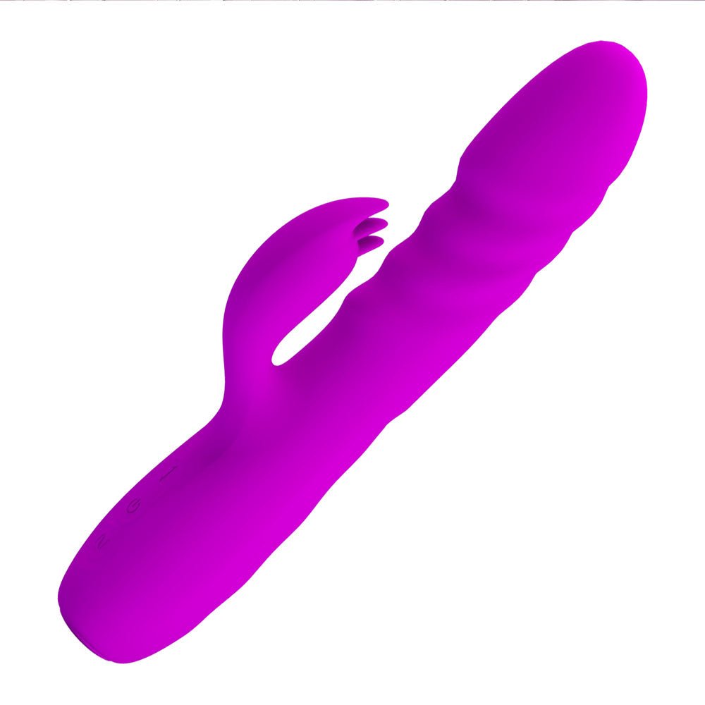 Party Up Bob Thrusting Rabbit Vibrator - Purple