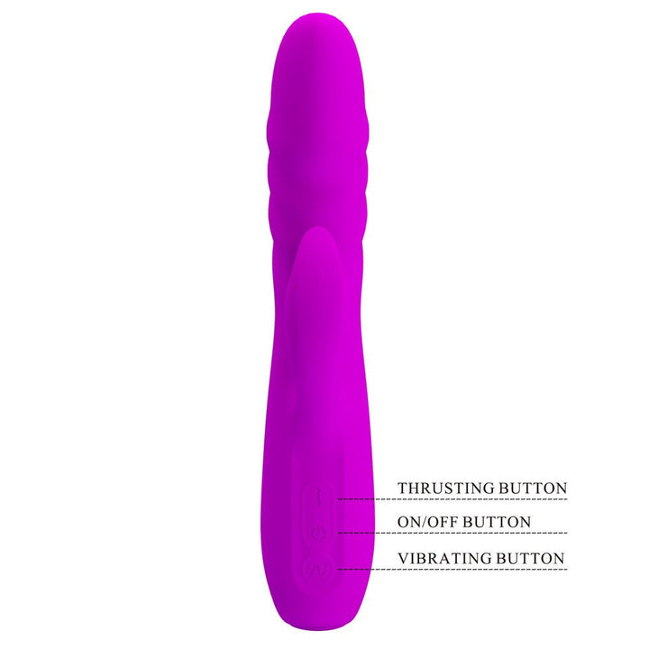 Party Up Bob Thrusting Rabbit Vibrator - Purple