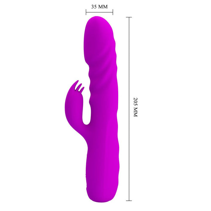 Party Up Bob Thrusting Rabbit Vibrator - Purple