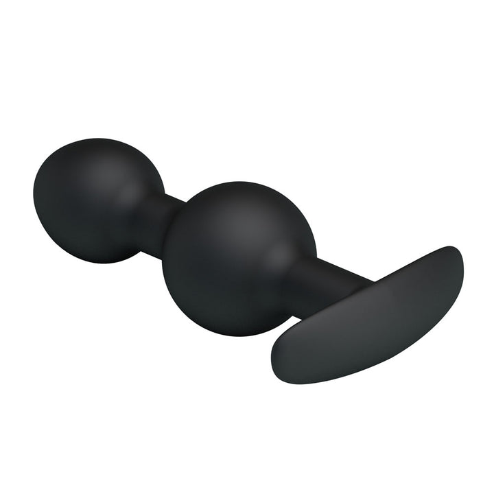 Party Up James Anal Beads Butt Plug - Black