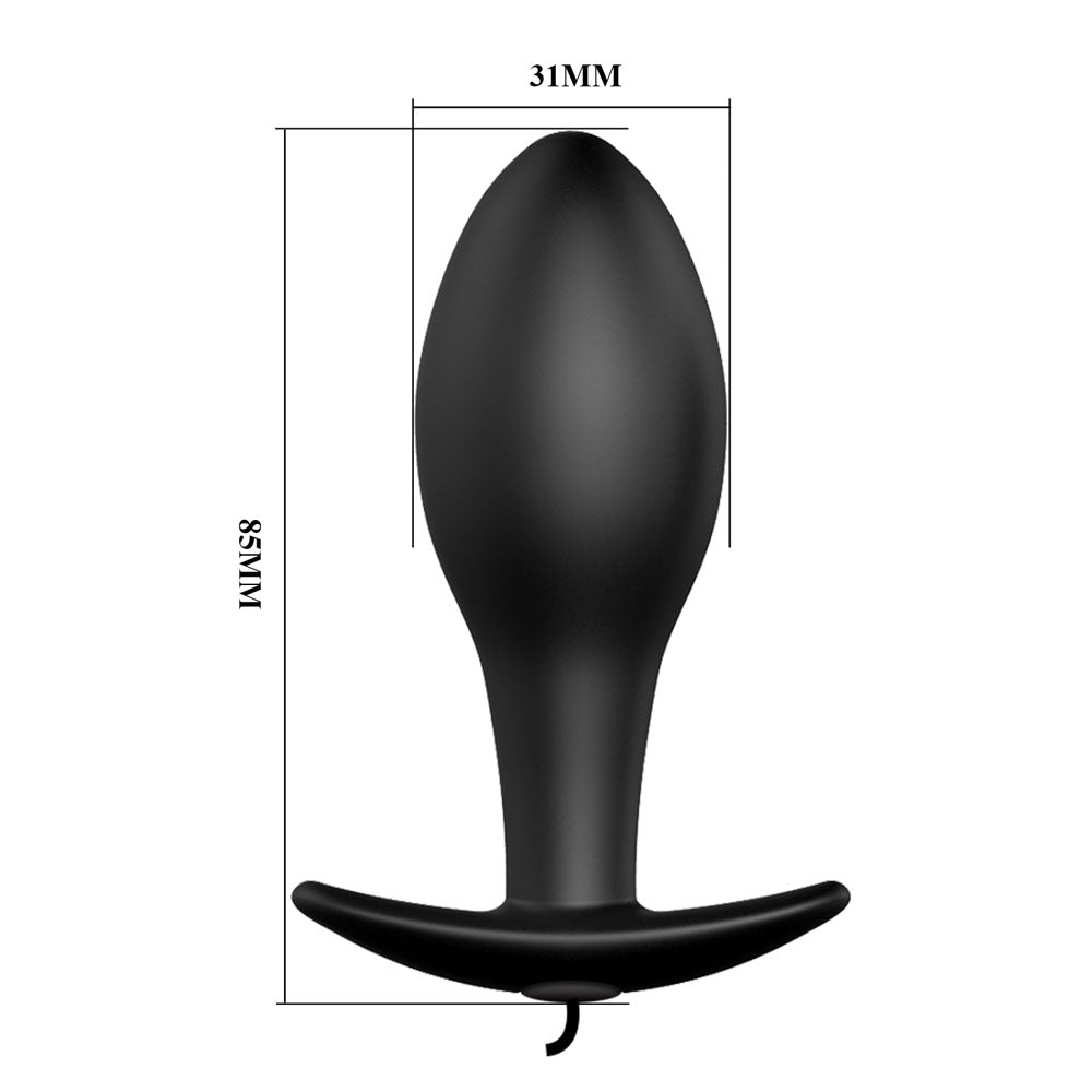 Party Up Jason Vibrating Anal Plug with Remote Control - Black