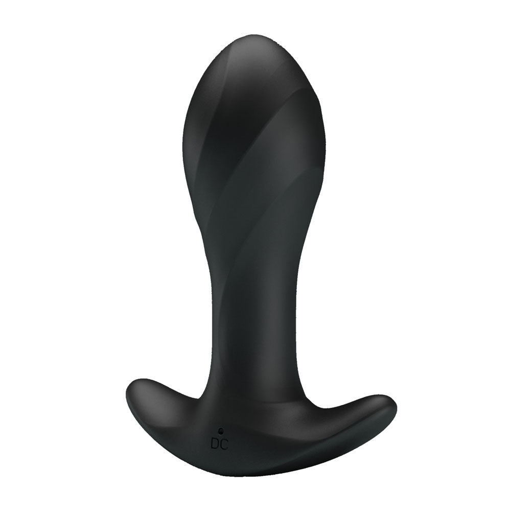 Party Up Keith Vibrating Butt Plug - Black