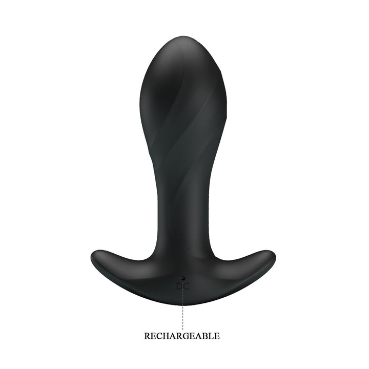 Party Up Keith Vibrating Butt Plug - Black