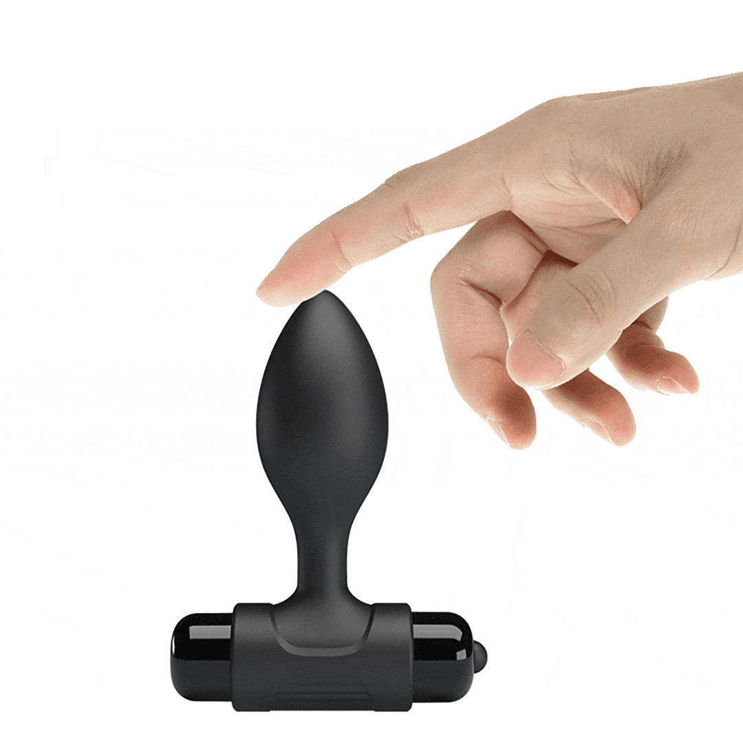 Party Up Ken Vibrating Butt Plug - Black
