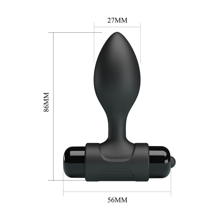 Party Up Ken Vibrating Butt Plug - Black