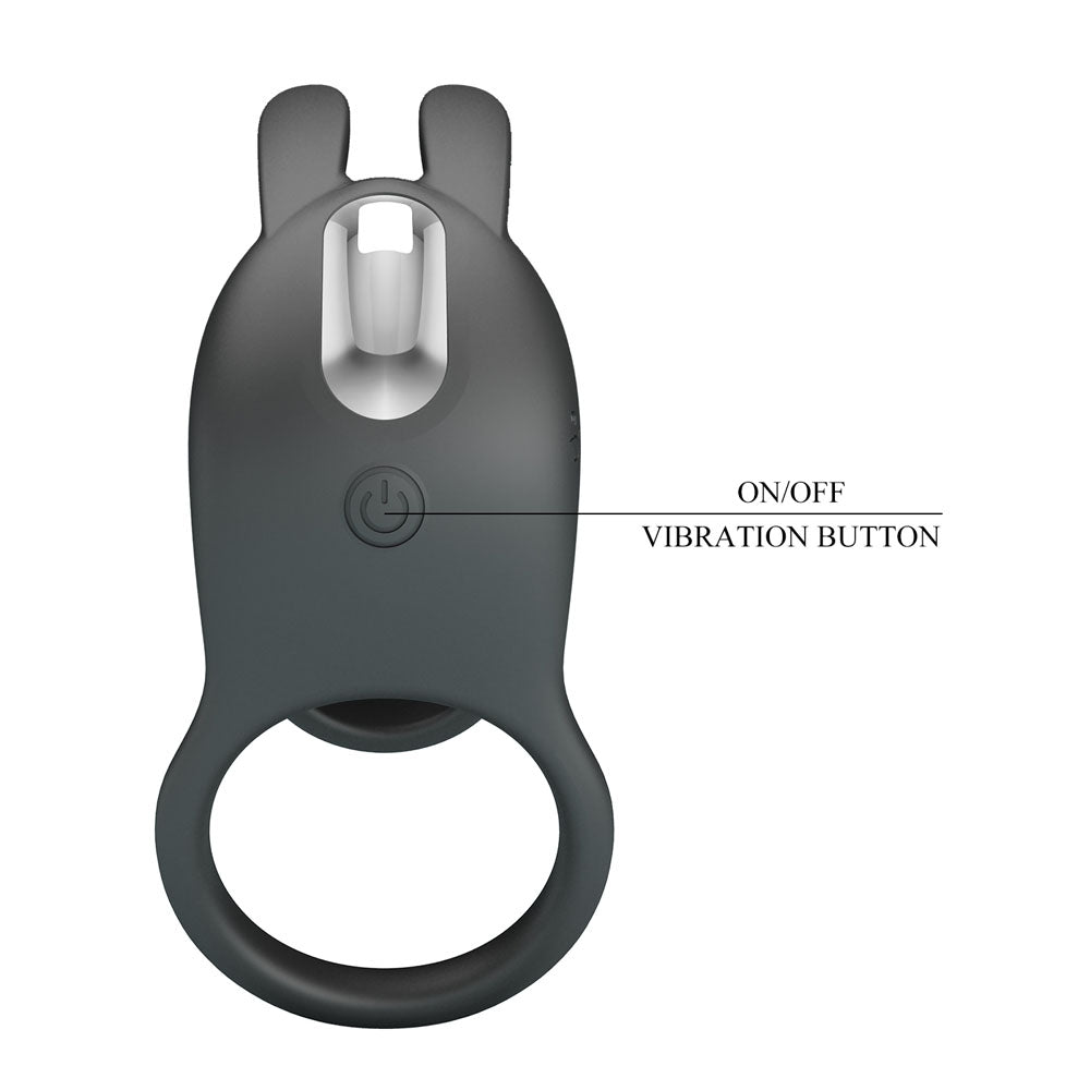 Party Up Mark Vibrating Penis Sleeve - Black