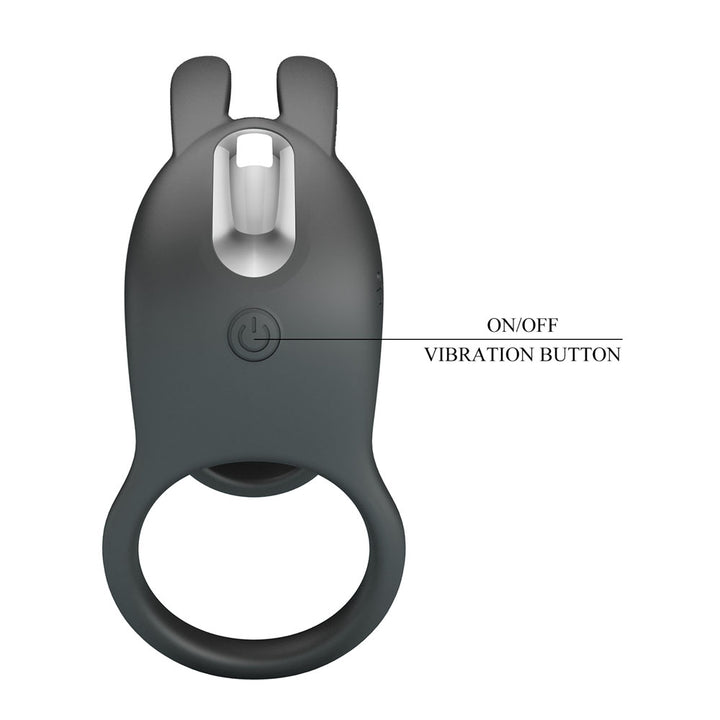 Party Up Mark Vibrating Penis Sleeve - Black