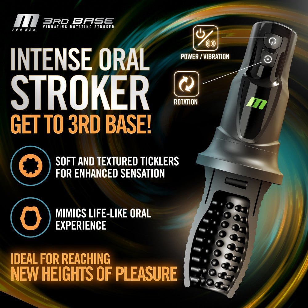 M For Men - 3rd Base - Vibrating & Rotating Auto Stroker