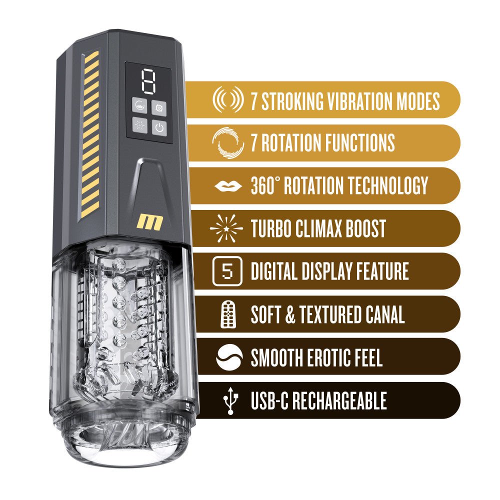 M For Men - SpinMaster Pro - Vibrating & Rotating Auto Stroker