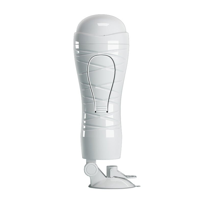 Crazy Bull Flora Vibrating Squeezable Stroker with Suction Base - Flesh