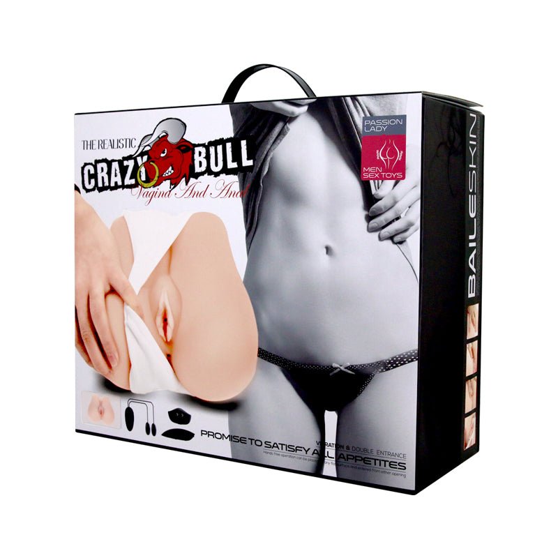 Crazy Bull Lifelike Vibrating Missionary Masturbator - Flesh
