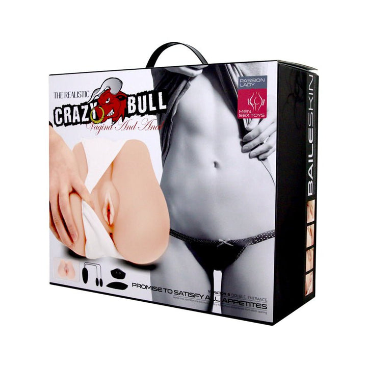 Crazy Bull Lifelike Vibrating Missionary Masturbator - Flesh