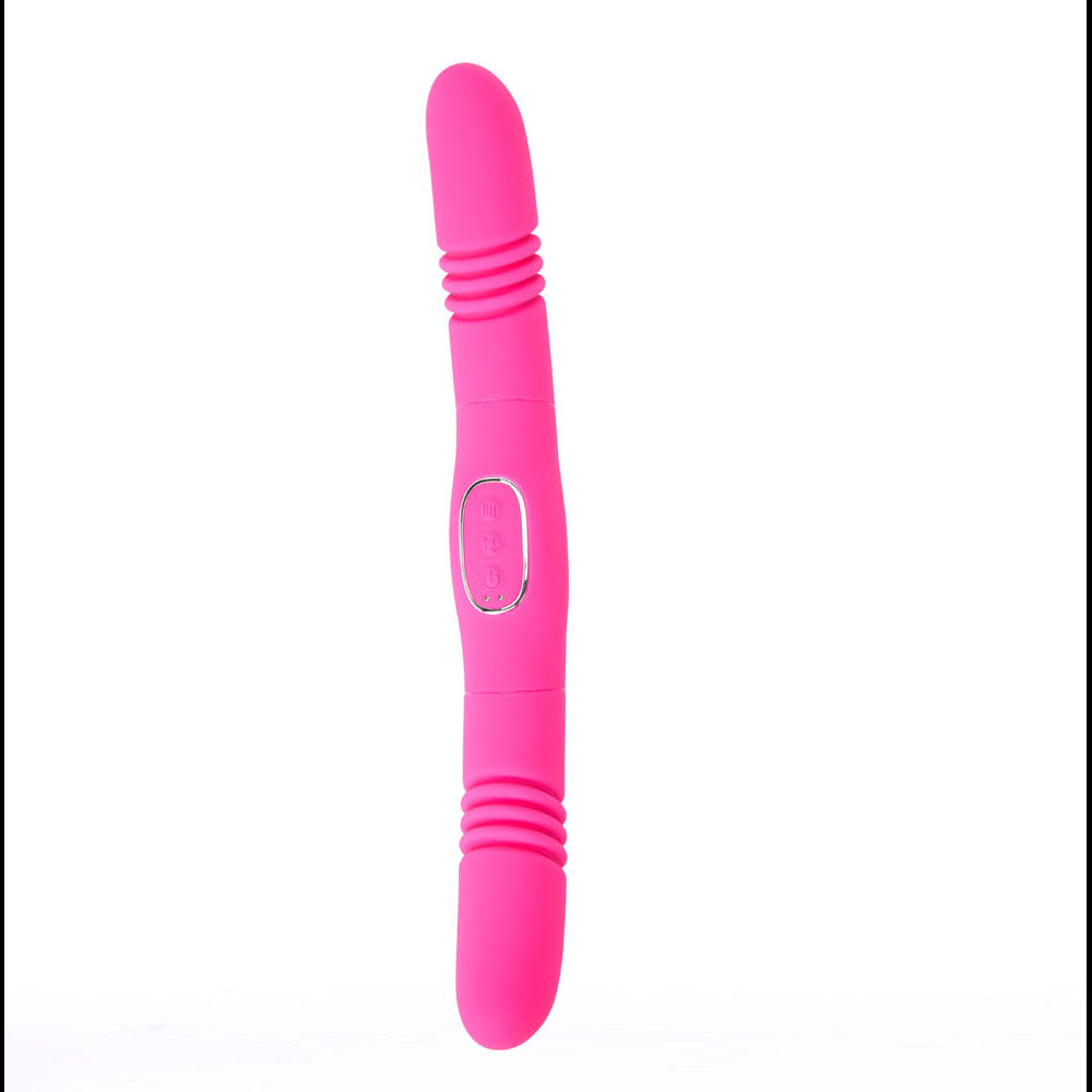 Maia Zena Dual Thrusting Double Ended Vibrator - Pink