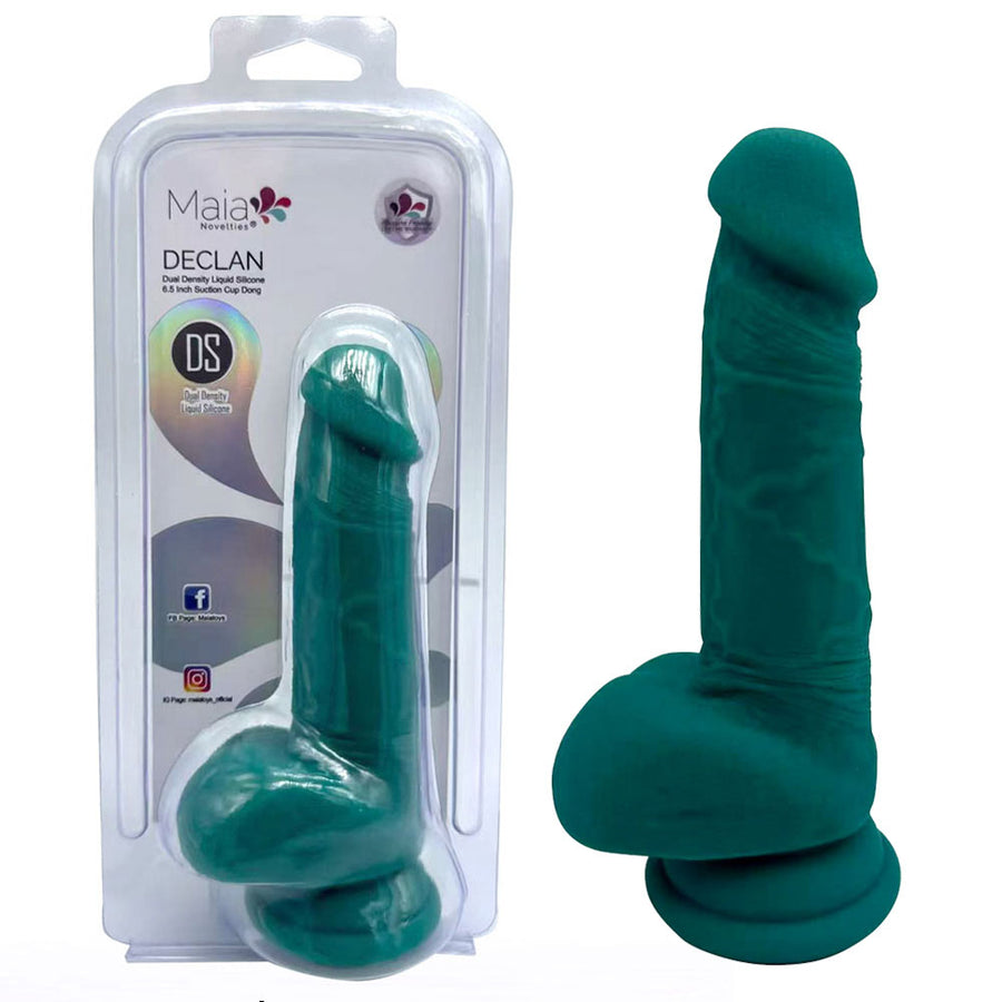 Maia Declan Dual Density 6.5 Inch Dong - Green