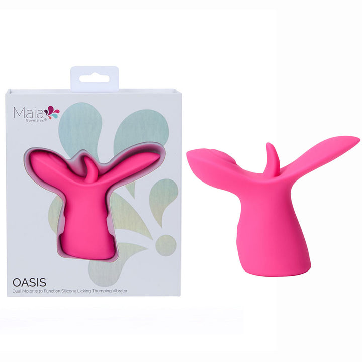 Maia Oasis Licking & Thumping Stimulator - Pink