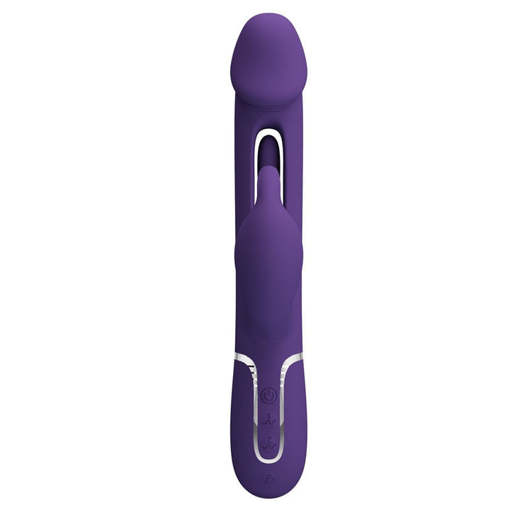 Party Up David Swinging Rabbit Vibrator with Flicking Arm - Purple