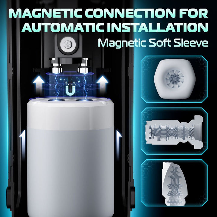 CyberSkin B-Titan - Black Thrusting & Vibrating Auto Masturbator with Heater