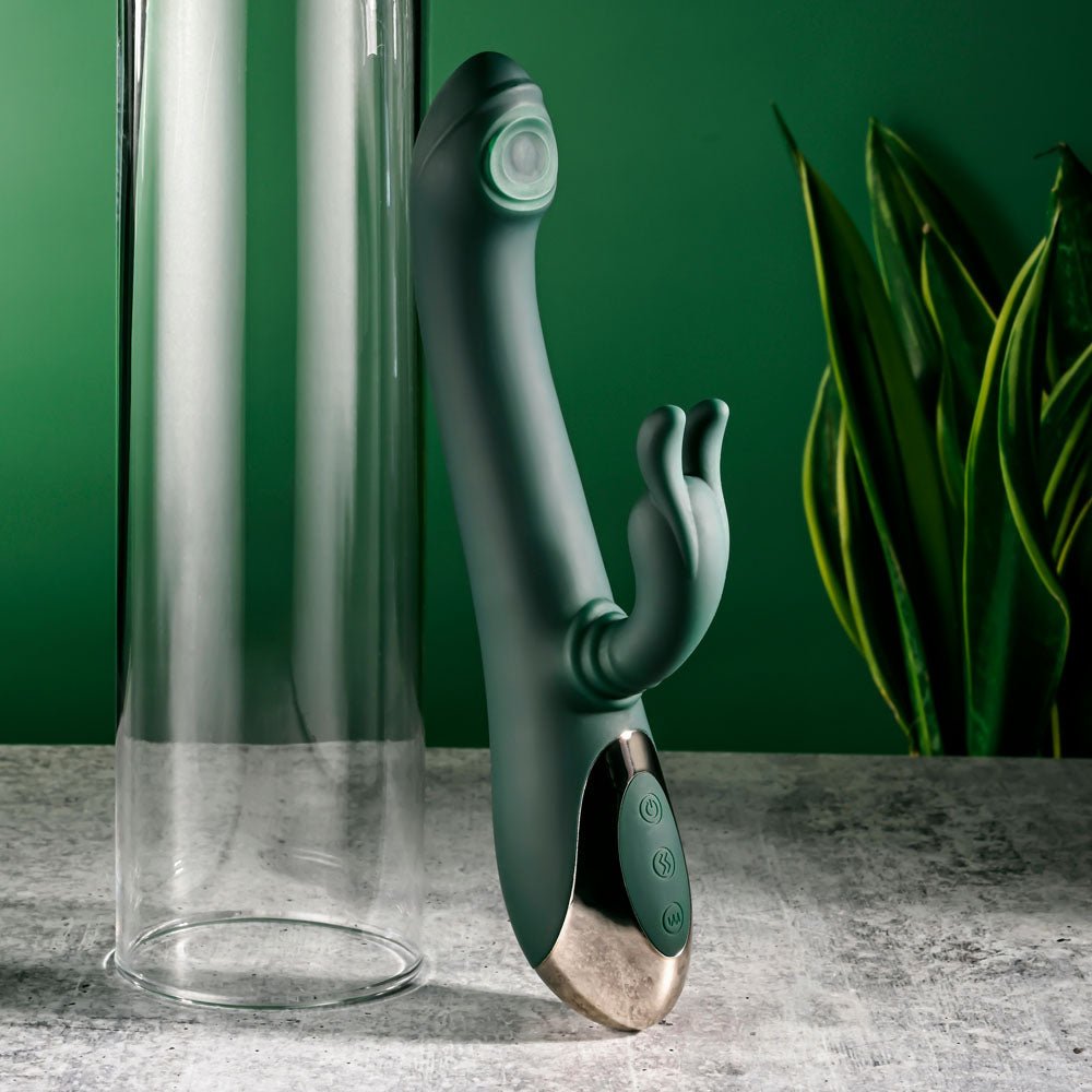 Evolved Rabbit Tap Tap - Vibrator with Tapping Tip - Green