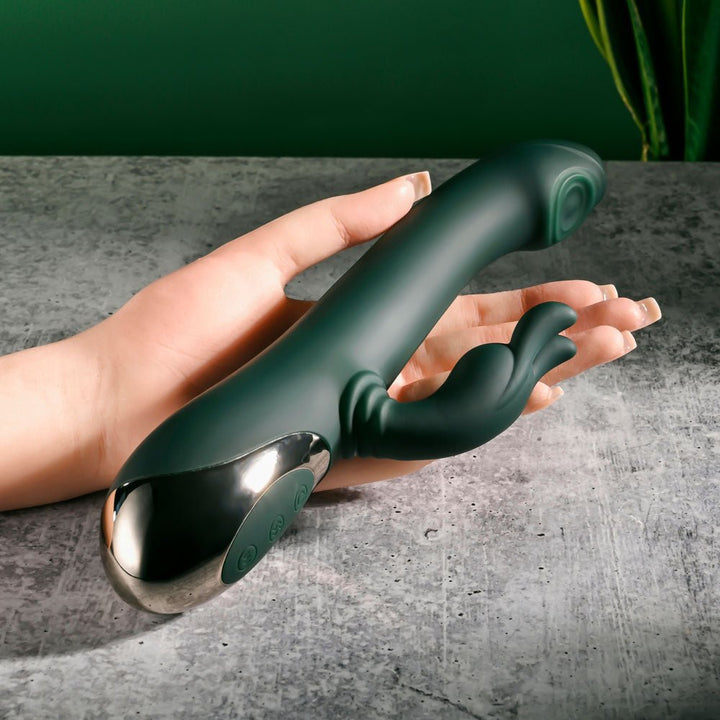 Evolved Rabbit Tap Tap - Vibrator with Tapping Tip - Green
