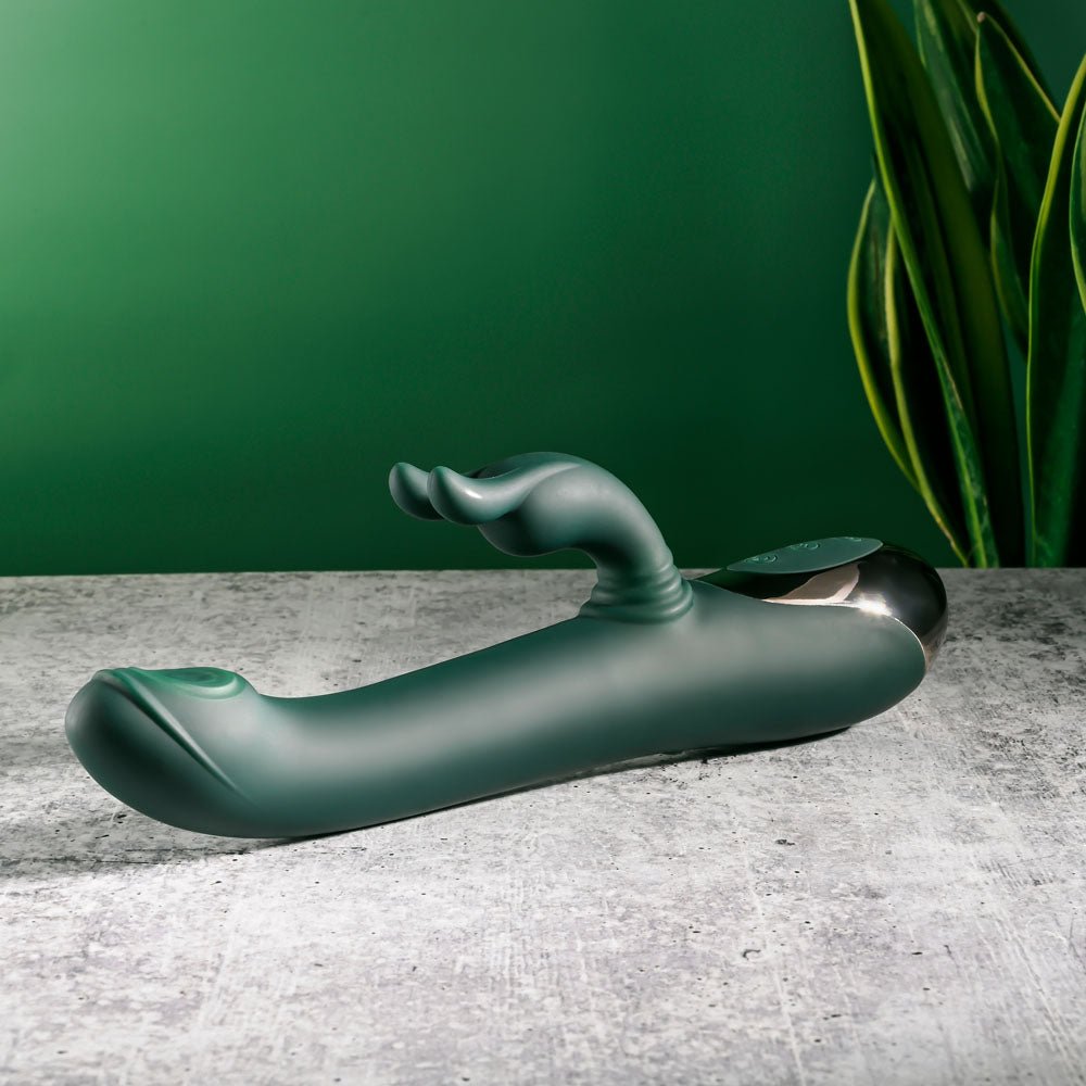 Evolved Rabbit Tap Tap - Vibrator with Tapping Tip - Green