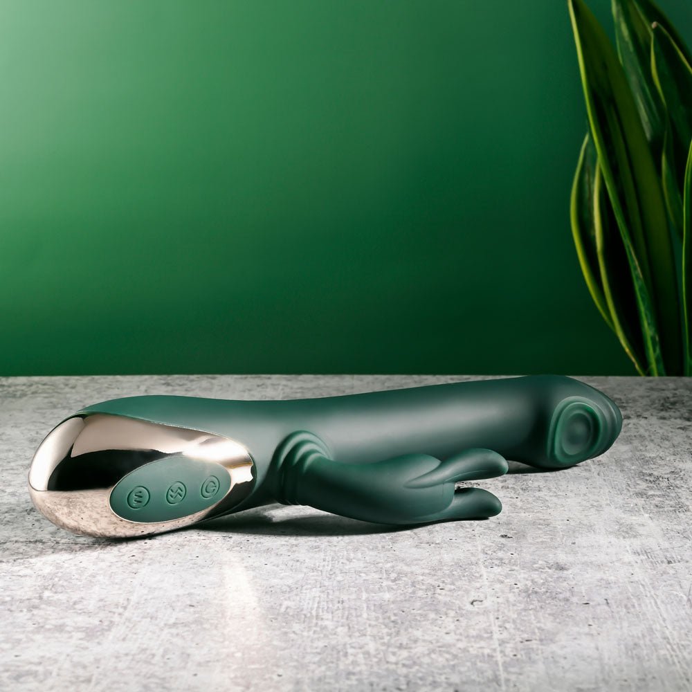 Evolved Rabbit Tap Tap - Vibrator with Tapping Tip - Green