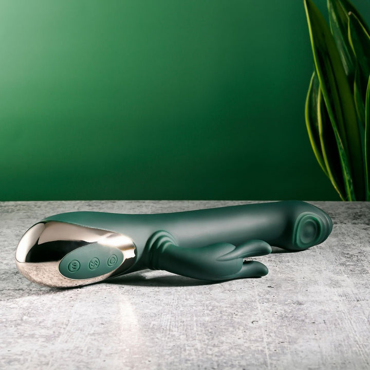 Evolved Rabbit Tap Tap - Vibrator with Tapping Tip - Green
