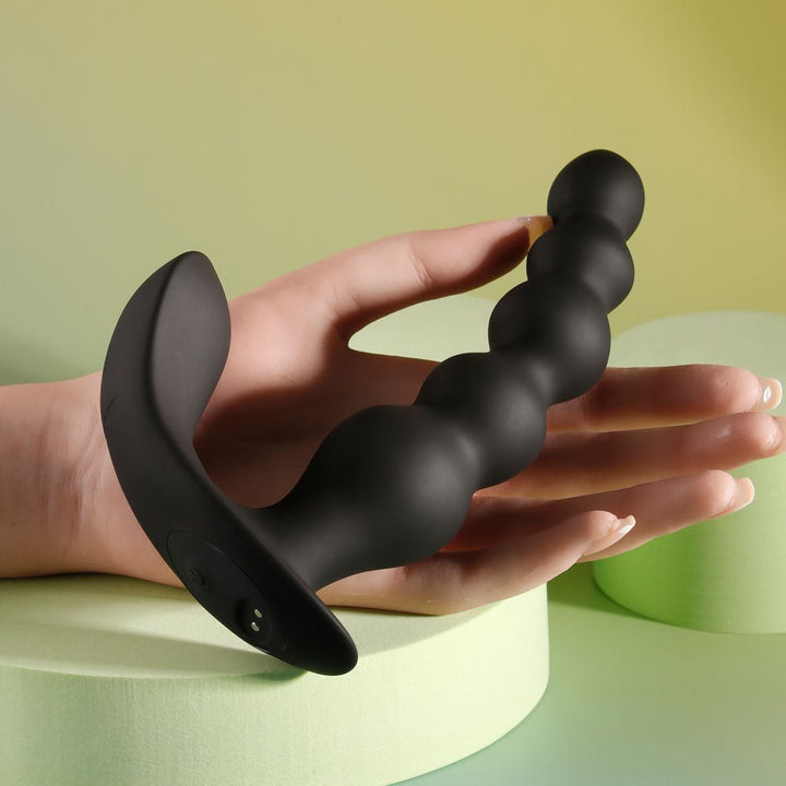 Evolved Bead Me Up - Vibrating Anal Beads with Remote Control - Black