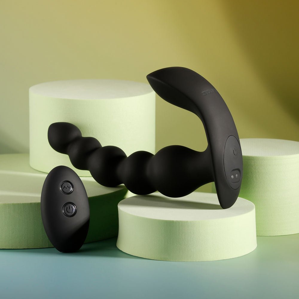 Evolved Bead Me Up - Vibrating Anal Beads with Remote Control - Black