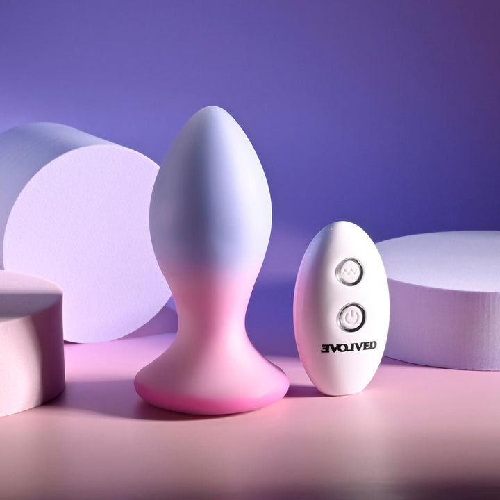 Evolved Paradise Plug - Vibrating Butt Plug - Pink/Purple