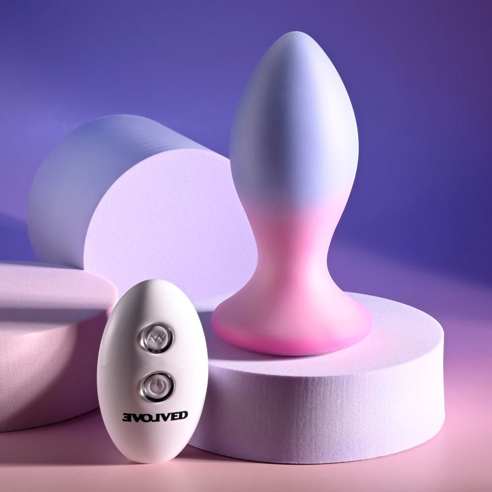 Evolved Paradise Plug - Vibrating Butt Plug - Pink/Purple