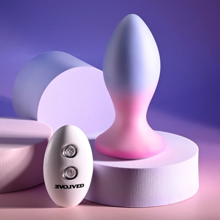 Evolved Paradise Plug - Vibrating Butt Plug - Pink/Purple
